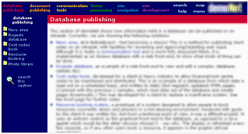 screen shot of typical intranet frames